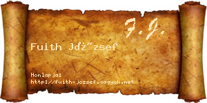 Fuith József névjegykártya