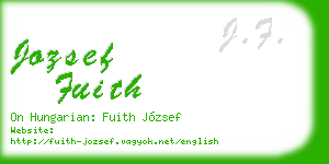 jozsef fuith business card